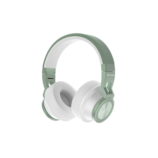 AUDIFONOS BACKDROP INALAMBRICOS DE DIADEMA BLUETOOTH - ALAMBRICOS COLOR BLANCO CON VERDE