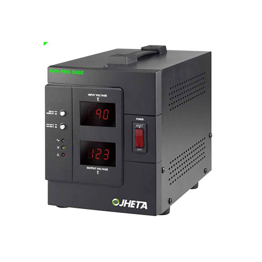 REGULADOR DE VOLTAJE JHETA AVR PRO3000 VA,1600W,LED,4 CONTACTOS