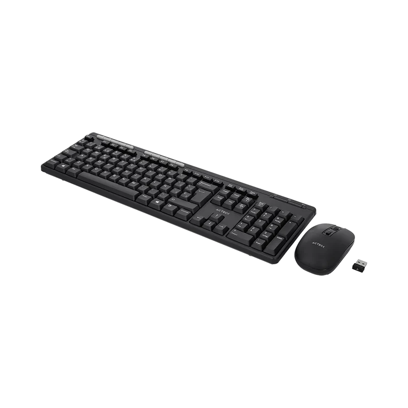 KIT ACTECK CREATOR MK450 / TECLADO Y MOUSE / INALAMBRICO / RECEPTOR USB / 104 TECLAS / OPTICO / 1600 DPI / NEGRO / AC-931748