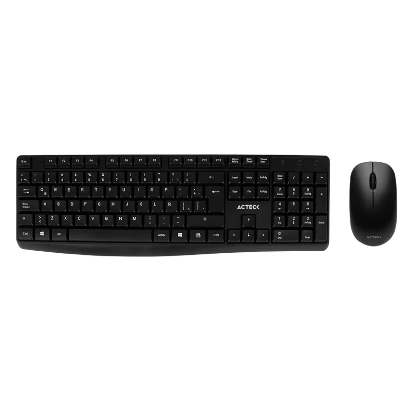 KIT ACTECK CREATOR MK440 / TECLADO Y MOUSE / INALAMBRICO / RECEPTOR USB / 105 TECLAS / OPTICO / 1000 DPI / NEGRO / AC-931755