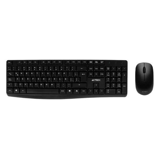 KIT ACTECK CREATOR MK440 / TECLADO Y MOUSE / INALAMBRICO / RECEPTOR USB / 105 TECLAS / OPTICO / 1000 DPI / NEGRO / AC-931755