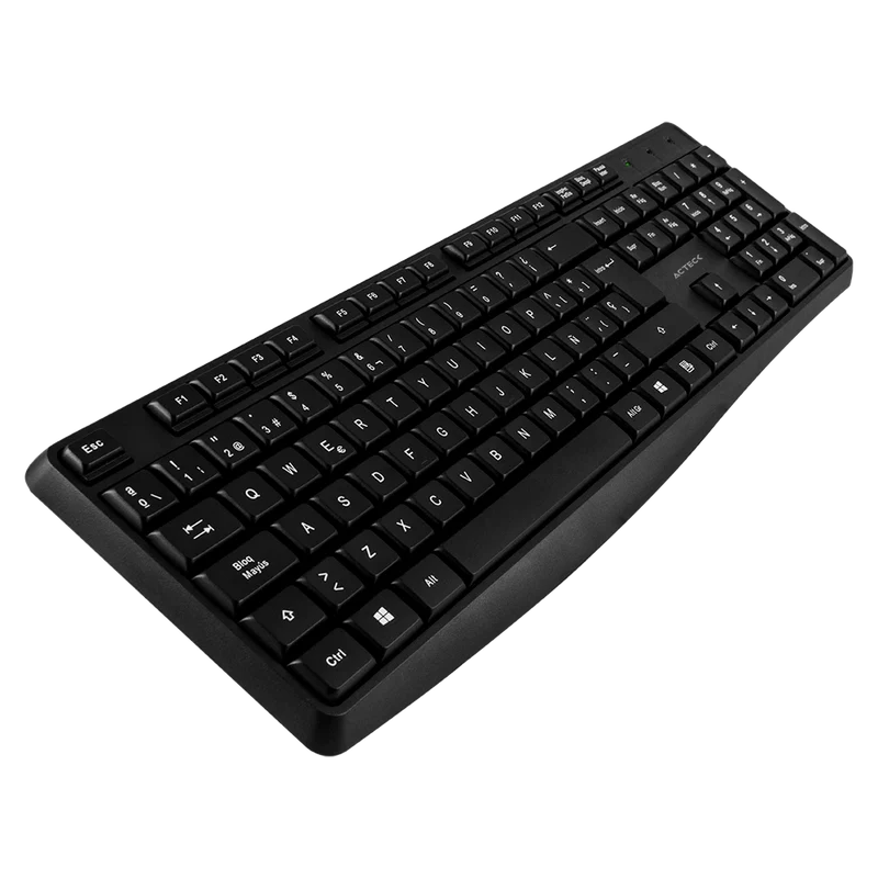 KIT ACTECK CREATOR MK440 / TECLADO Y MOUSE / INALAMBRICO / RECEPTOR USB / 105 TECLAS / OPTICO / 1000 DPI / NEGRO / AC-931755