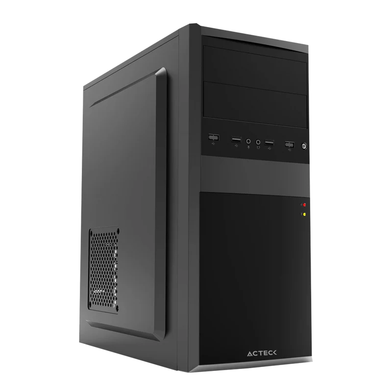 GABINETE ACTECK KIRUNA II GM420 / MEDIA TORRE / ATX, MICRO ATX, MINI ITX / FUENTE 500W / METAL / NEGRO / AC-935685