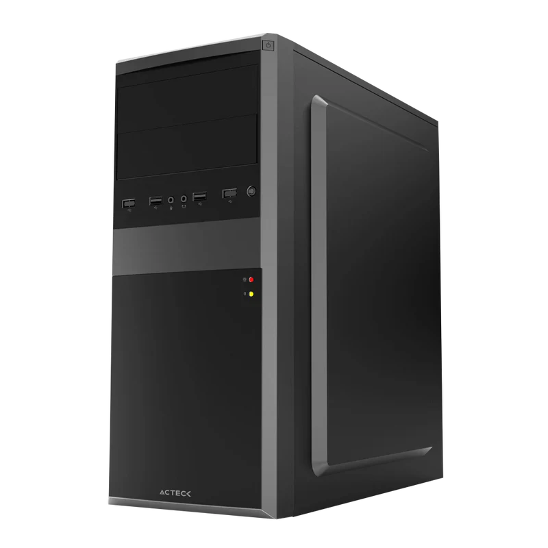 GABINETE ACTECK KIRUNA II GM420 / MEDIA TORRE / ATX, MICRO ATX, MINI ITX / FUENTE 500W / METAL / NEGRO / AC-935685