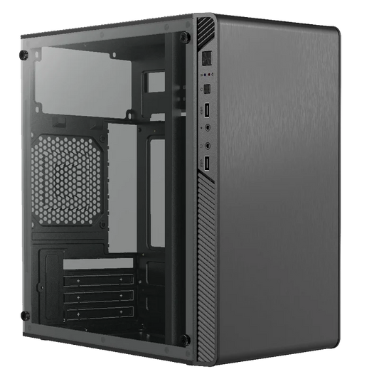 GABINETE ACTECK PERFORMANCE II GI215W / MICRO TORRE / MICRO ATX, MINI ITX / FUENTE 500W / PANEL ACRILICO, METAL / NEGRO / AC-935784