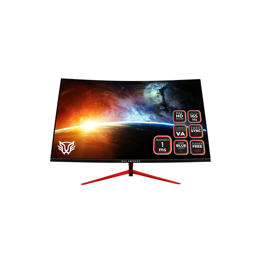 MONITOR 27" BALAM RUSH (BR-932448) MTX27C,EARTH,1920X1080,165HZ,HDMI,DISPLAYPORT+AUDIO+DC,CURVO,NEGR