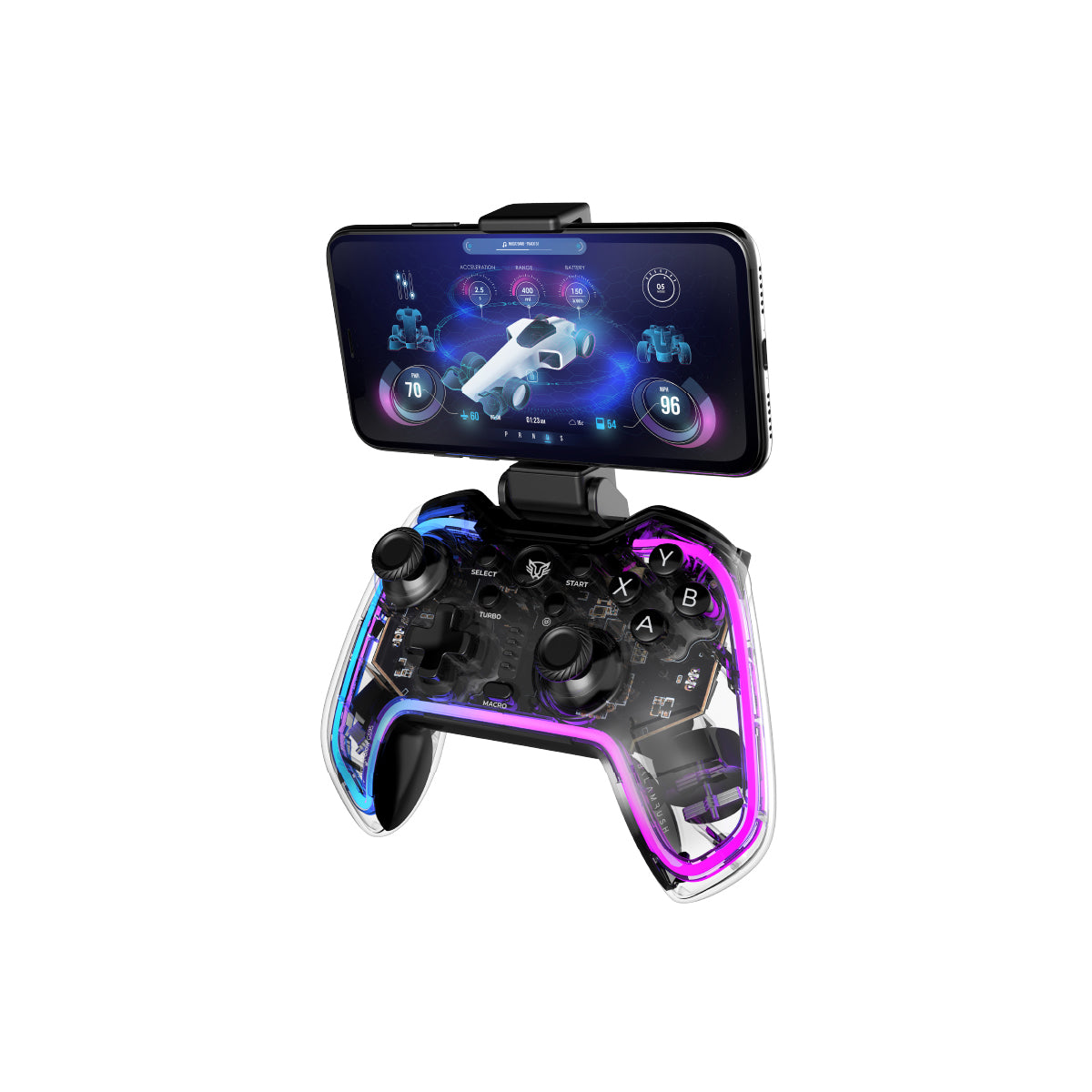 GAMEPAD BALAM RUSH GLOW G595,BT 5.0,ANDROID,IOS,PS3,PS4,PC,N-SWITCH,TIPO RGB,7 HORAS