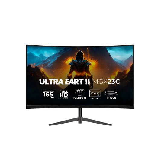 MONITOR 23.8" BALAM RUSH (BR-938327) ULTRA EARTH II MGX23C,1920*1080,165HZ,1MS,HDMI,DP,CURVO,NEGRO