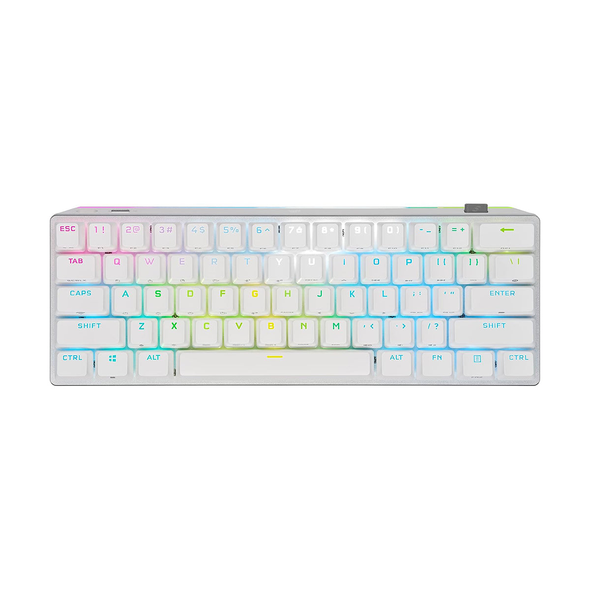 TECLADO MECANICO CORSAIR K70 PRO MINI WIRELESS RGB,60%,SWITCH CHERRY MX RED,BLANCO