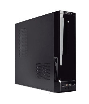 GABINETE ACTECK ATOM / MICRO TORRE SLIM / MICRO ATX, MINI ITX / FUENTE SFX 450W / METAL / NEGRO / AC-929042