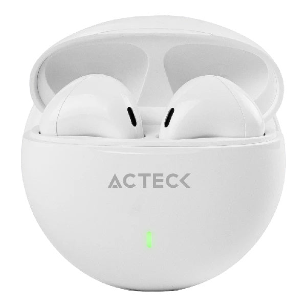 AUDIFONOS ACTECK SENSE EP230 / INALAMBRICOS / BLUETOOTH / CONTROL TACTIL / PROTECCION IPX4 CONTRA SALPICADURAS / BLANCO / AC-935111