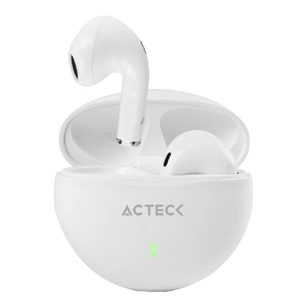 AUDIFONOS ACTECK SENSE EP230 / INALAMBRICOS / BLUETOOTH / CONTROL TACTIL / PROTECCION IPX4 CONTRA SALPICADURAS / BLANCO / AC-935111