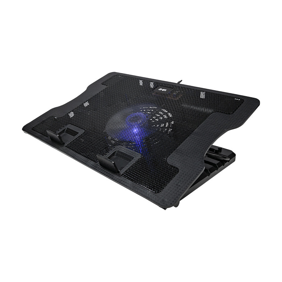 BASE ENFRIADORA GHIA / PARA LAPTOP / CON VENTILADOR Y LUZ LED / USB