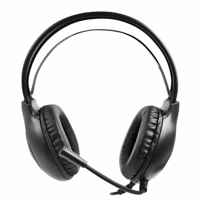 AUDIFONOS DIADEMA ALAMBRICOS CON MICROFONO FLEXIBLE PARA STREAMING 3.5MM TRRS PERFECT CHOICE STREAM PRO - NEGRO