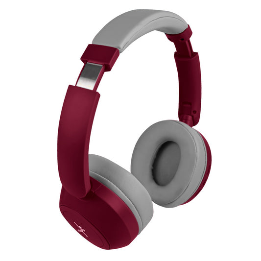 AUDIFONOS ON-EAR INALAMBRICOS PLEGABLES MANOS LIBRES CON BT PERFECT CHOICE SOUNDIA - ROJO