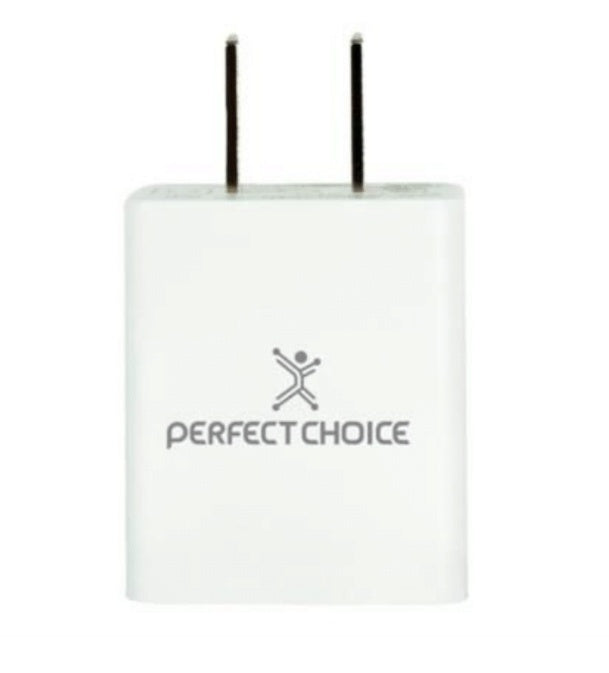 ADAPTADOR DE CORRIENTE USB 2.4A PERFECT CHOICE BLANCO