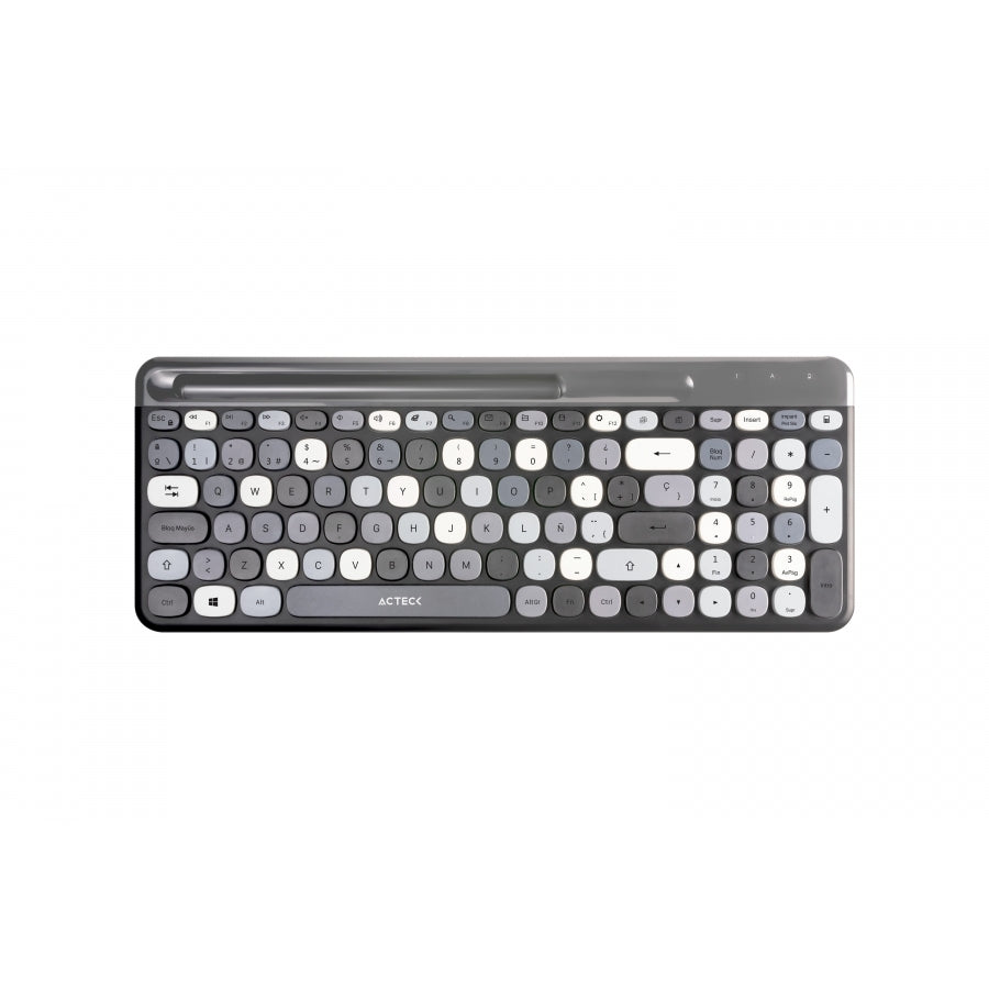 KIT ACTECK CREATOR CHIC MK470 / TECLADO Y MOUSE / INALAMBRICO / RECEPTOR USB / ESPAÑOL / 110 TECLAS / OPTICO / 1600 DPI / NEGRO CON GRIS / AC-935180