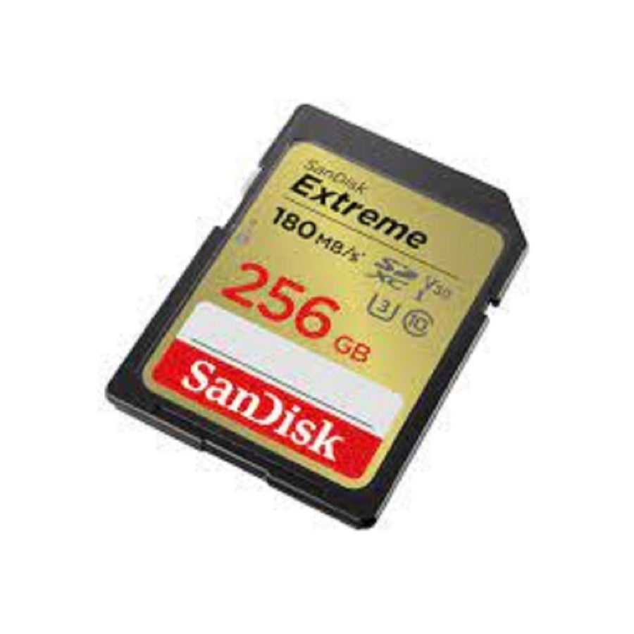 MEMORIA SANDISK SDXC 256GB EXTREME 180MB/S 4K CLASE 10 U3 V30 SDSDXVV-256G-GNCIN