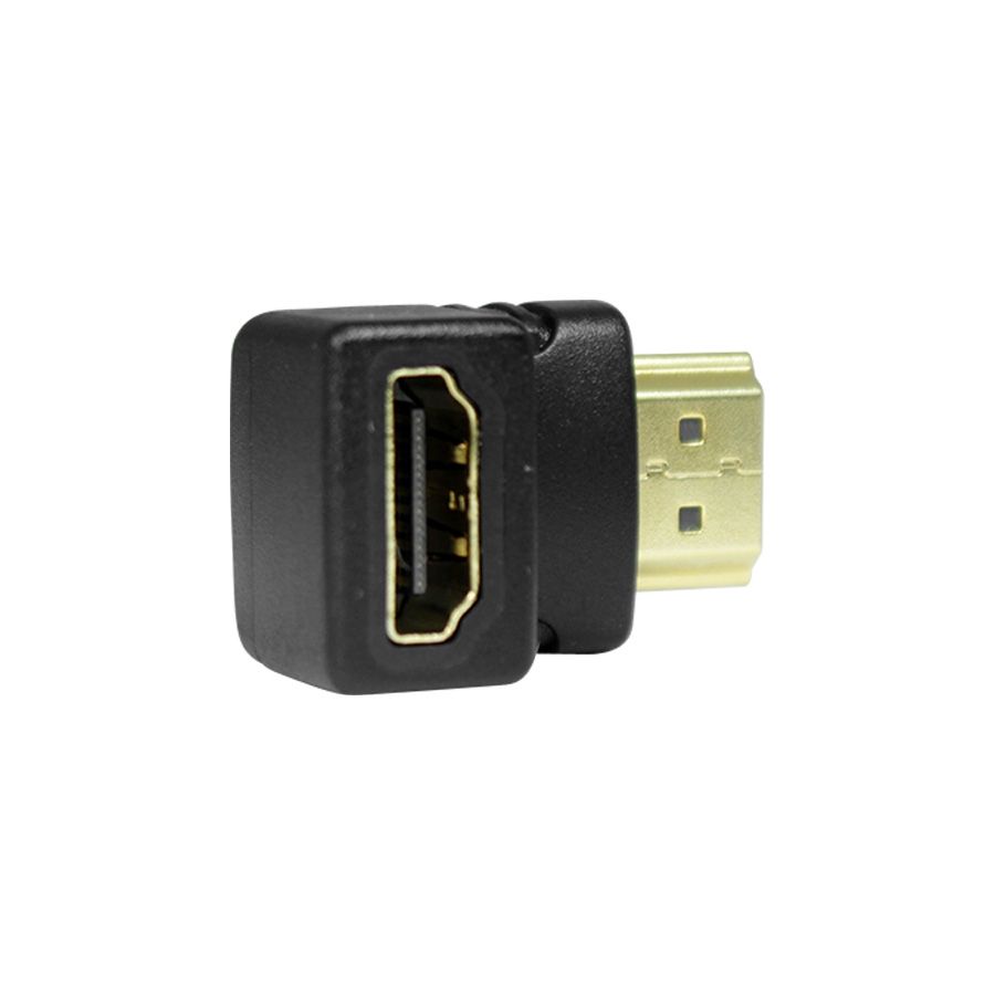 ADAPTADOR GHIA CODO HDMI MACHO A HDMI HEMBRA / ANGULO DE 90 GRADOS