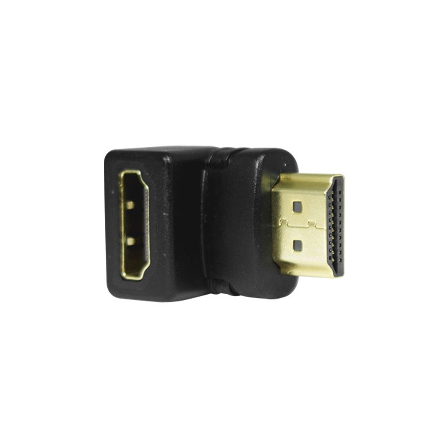 ADAPTADOR GHIA CODO HDMI MACHO A HDMI HEMBRA / ANGULO DE 90 GRADOS